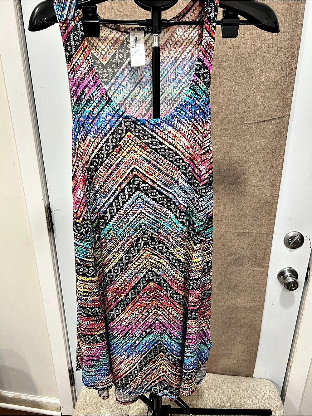 Swimsuits For All Women's Geometric Maxi Dress Multicolor Size 22/24